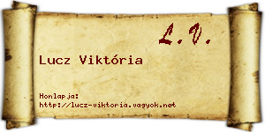 Lucz Viktória névjegykártya